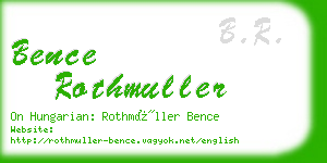 bence rothmuller business card